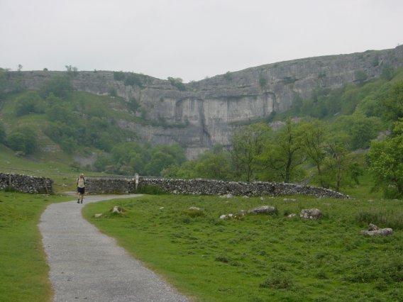 Malham cove walking back to the youth hostel